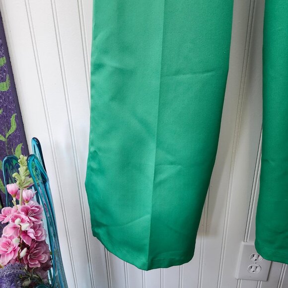 Vintage 1970's Minty Shamrock Green Wide Leg Pants by Whats-in-a-name - Picture 7 of 16
